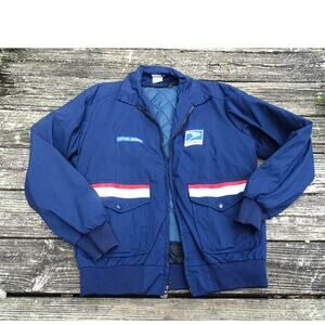 Vintage 90s Navy Blue USPS Letter Carrier Jacket Sz 40 Brookfield Union Made